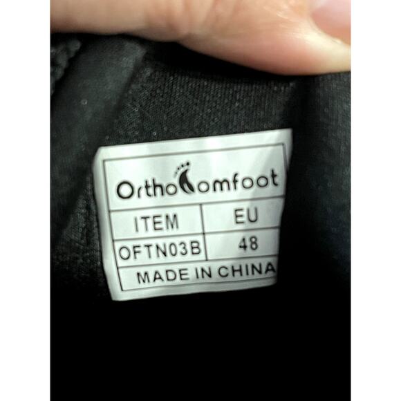OrthoComfort Men\'s Black Shoes Comfortable Sz 15 Casual Support Comfort padded main image 4